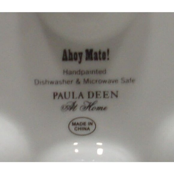 Paula Deen Nautical Ahoy Matte!! Deviled Egg Plate/Platter 12"D Easter - Picture 7 of 10